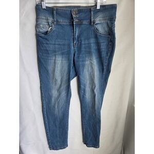Bamboo Jeans Skinny Jeans Womens  Blue Medium Wash Skinny High Rise Skinny